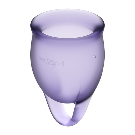 Набір менструальних чаш Satisfyer Feel Confident (lila), 15мл та 20мл, мішечок для зберігання №2