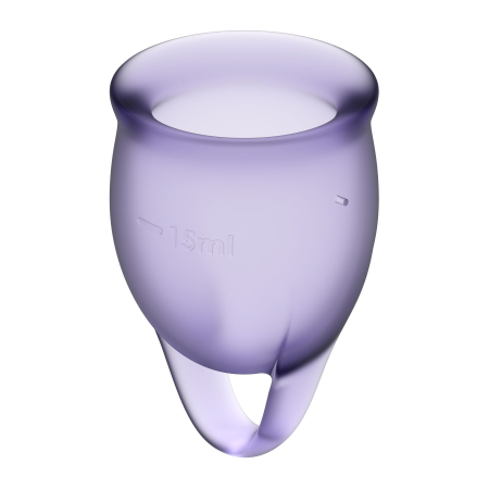 Набір менструальних чаш Satisfyer Feel Confident (lila), 15мл та 20мл, мішечок для зберігання №3