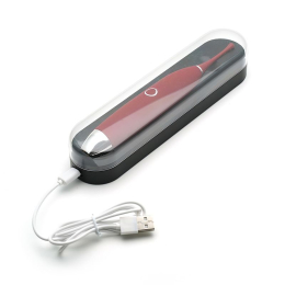 Кліторальний вібратор KISTOY C-King Red, з двома дод. насадками, потужна прицільна стимуляція - - фото №8