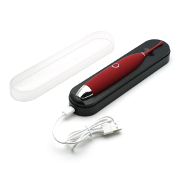 Кліторальний вібратор KISTOY C-King Red, з двома дод. насадками, потужна прицільна стимуляція - - фото №9