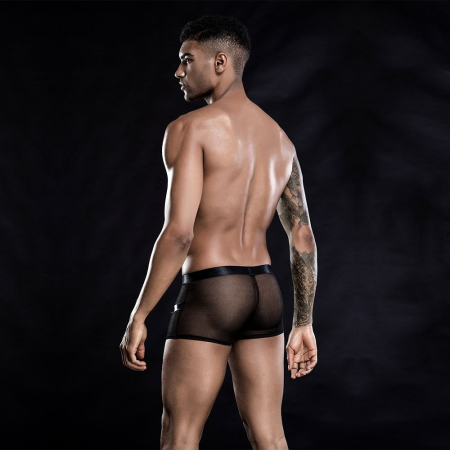 Чоловічі еротичні сітчасті труси з ременями, One Size Black - фото №2