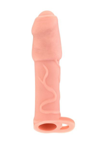 Насадка на член Real Body — Real Extender DICKY із закритою головкою та кільцем для мошонки - фото