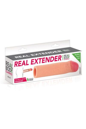 Насадка на член Real Body — Real Extender BEAST з відкритою головкою - фото №3