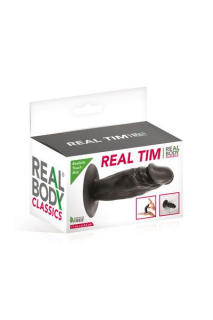 Фалоімітатор Real Body — Real Tim Black, TPE, діаметр 3,4 см - - фото №2