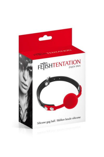 Класичний кляп з силіконовою кулькою Fetish Tentation Silicone Gag Ball - фото №4