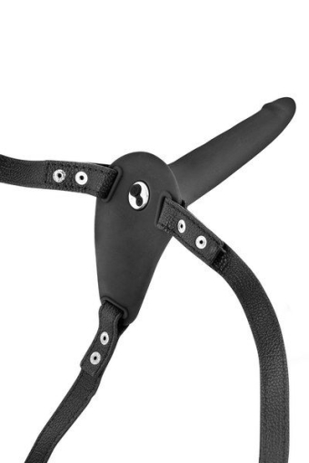Страпон з вібрацією Fetish Tentation Vibrating Strap-On with Dildo Black - фото №2
