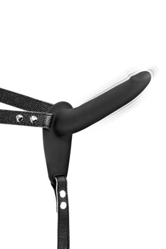 Страпон з вібрацією Fetish Tentation Vibrating Strap-On with Dildo Black - фото