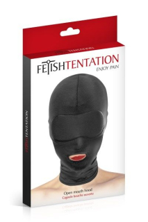 Капюшон для БДСМ з відкритим ротом Fetish Tentation Open Mouth Hood - - фото №2