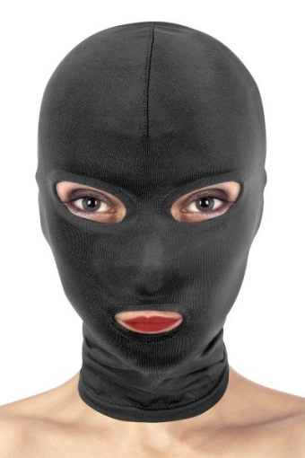 Капюшон для БДСМ з відкритими очима та ротом Fetish Tentation - фото