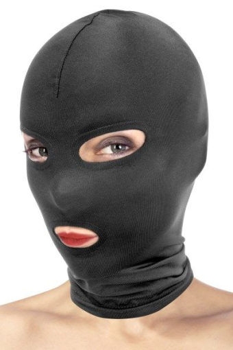 Капюшон для БДСМ з відкритими очима та ротом Fetish Tentation - фото №3