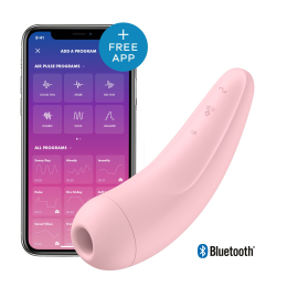 Вакуумний кліторальний стимулятор Satisfyer Curvy 2+ Pink з керуванням через інтернет - фото