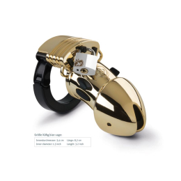 Клітка для члена з електростимуляцією Mystim Pubic Enemy No 1 - Gold Edition - - фото №3