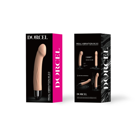 Вібратор Dorcel Real Vibration M Flesh 2.0, діаметр 3,7см, перезаряджається, для точки G №4