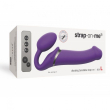 Безремінний страпон з вібрацією Strap-On-Me Vibrating Violet L, діам. 3,7 см, пульт ДК, регульований - фото №4