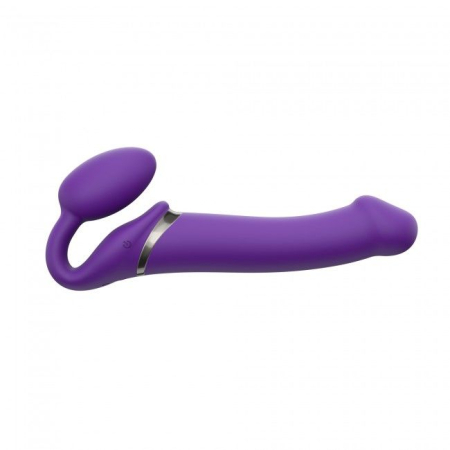 Безремінний страпон з вібрацією Strap-On-Me Vibrating Violet L, діам. 3,7 см, пульт ДК, регульований №5
