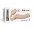 Безремінний страпон з вібрацією Strap-On-Me Vibrating Flesh L, діаметр 3,7 см, пульт ДК, регульовани - фото №4