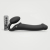Безремінний страпон з вібрацією Strap-On-Me Vibrating Black L, діаметр 3,7см, пульт ДК, регульований 