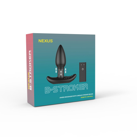Анальна вібропробка Nexus B-stroker з масажними намистинами на ніжці з пультом Д/КУ №8