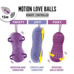 Вагінальні кульки з перлинним масажем FeelzToys Motion Love Balls Foxy з пультом ДК, 7 режимів - - фото №3
