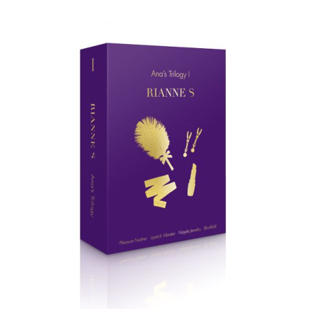 Романтичний подарунковий набір RIANNE S Ana's Trilogy Set I: помада-вібратор, затискачі, пов'язка №2