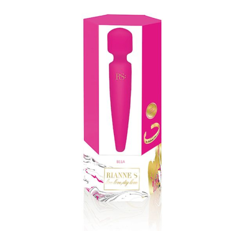 Вібромасажер Rianne S: Bella Mini Wand Rose, 10 режимів, медичний силікон, подарункове паковання - фото №5