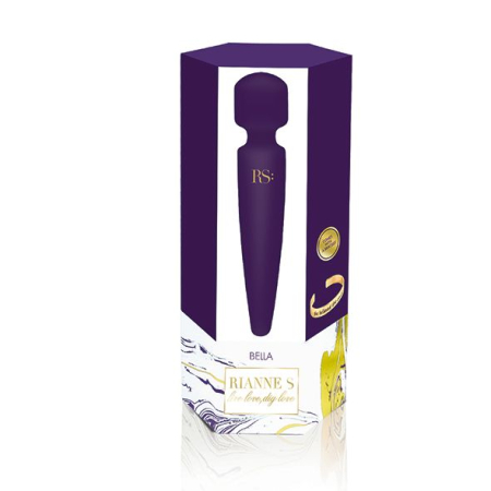 Вібромасажер Rianne S: Bella Mini Wand Purple, 10 режимів, медичний силікон, подарункове паковання - фото №5