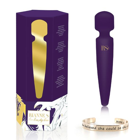 Вібромасажер Rianne S: Bella Mini Wand Purple, 10 режимів, медичний силікон, подарункове паковання - фото №6