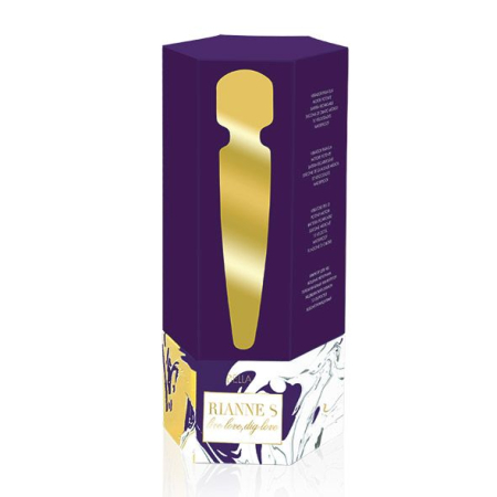 Вібромасажер Rianne S: Bella Mini Wand Purple, 10 режимів, медичний силікон, подарункове паковання - фото №2
