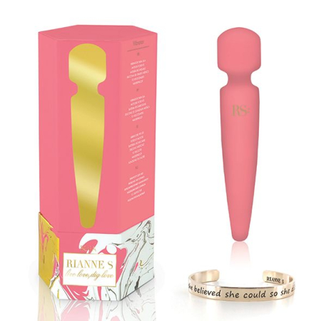 Вібромасажер Rianne S: Bella Mini Wand Coral, 10 режимів роботи, медичний силікон, подарункове паков - фото №6