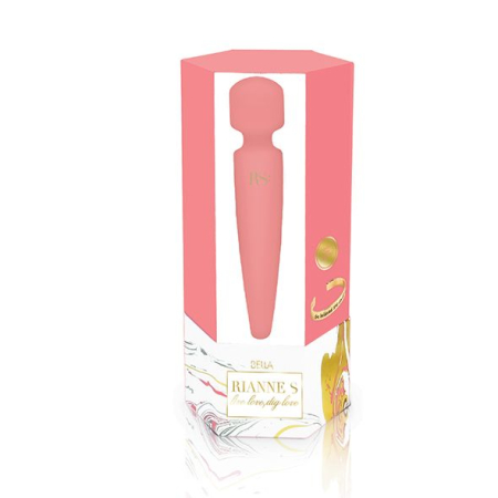 Вібромасажер Rianne S: Bella Mini Wand Coral, 10 режимів роботи, медичний силікон, подарункове паков - фото №5