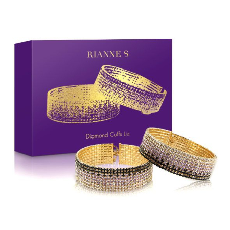 Лакшері наручники-браслети з кристалами Rianne S: Diamond Cuffs, подарункове паковання 