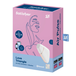 Вакуумний кліторальний стимулятор Satisfyer Love Triangle White з керуванням через інтернет - - фото №7