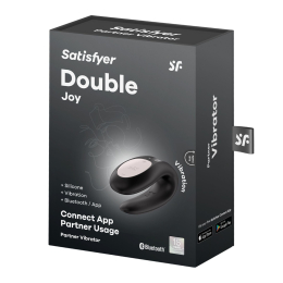 Смарт-вібратор для пар Satisfyer Double Joy Black із широким кліторальним стимулятором - №7