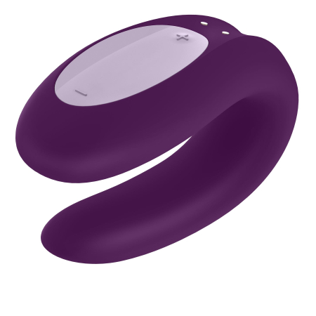 Смарт-вібратор для пар Satisfyer Double Joy Violet із широким кліторальним стимулятором - фото №4