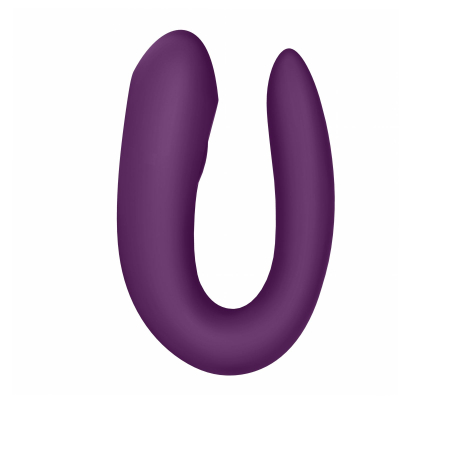 Смарт-вібратор для пар Satisfyer Double Joy Violet із широким кліторальним стимулятором - фото №2