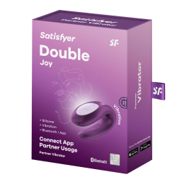Смарт-вібратор для пар Satisfyer Double Joy Violet із широким кліторальним стимулятором - №7