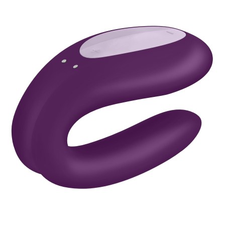 Смарт-вібратор для пар Satisfyer Double Joy Violet із широким кліторальним стимулятором - фото №6