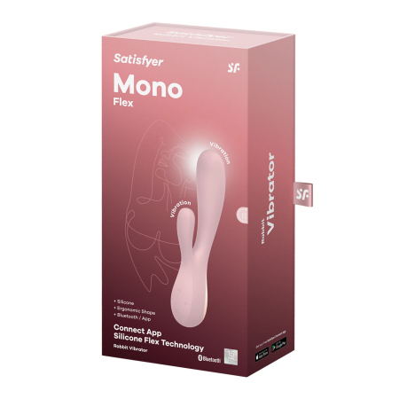 Смарт вібратор-кролик Satisfyer Mono Flex Mauve, 2 мотори, керування через інтернет №4