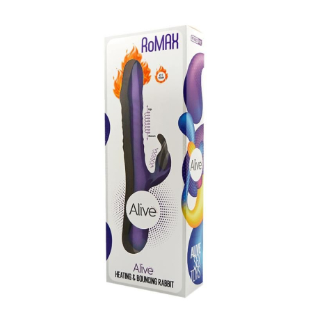 Вібратор-кролик з підігрівом і ротацією Alive RoMAX Purple №2