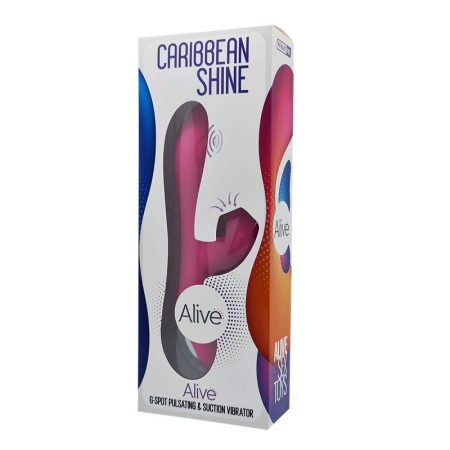 Вібратор-кролик 3 в 1 з вакуумом і пульсівною стимуляцією точки G Alive Caribbean Shine Magenta - фото №2