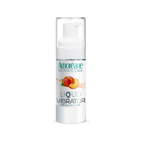 Лубрикант з ефектом вібрації Amoreane Med Liquid Vibrator Peach (30 мл) - фото