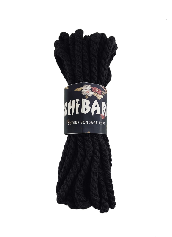 Бавовняна мотузка для шібарі Feral Feelings Shibari Rope, 8 м чорна - фото
