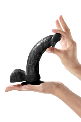 Фалоімітатор на присосці Real Body — Real Jayson Black, TPE, діаметр 4 см - фото №3