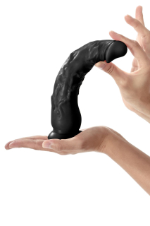 Фалоімітатор із присоскою Real Body — Real Justin Black, TPE, діаметр 4,2 см - - фото №3