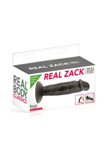 Фалоімітатор із присоскою Real Body — Real Zack Black, TPE, діаметр 3,7 см - - фото №2