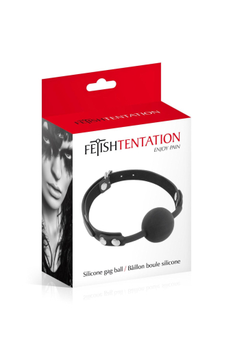 Класичний кляп з силіконовою кулькою Fetish Tentation Silicone Gag Ball - фото №2
