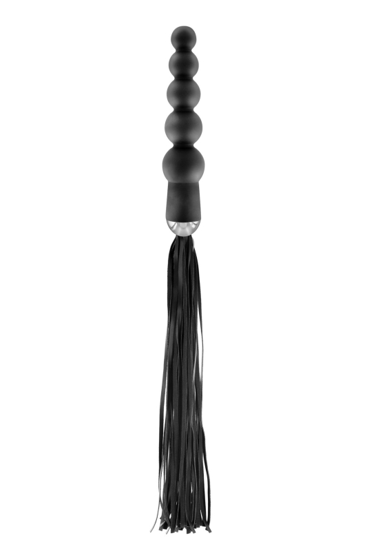 Флогер з ручкою - анальним намистом Fetish Tentation Whip with Rosary Handle - фото