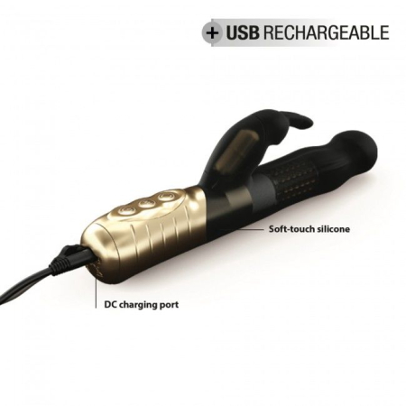 Вібратор-кролик Dorcel Baby Rabbit Gold 2.0 з перлинним масажем і головкою, що обертається №5