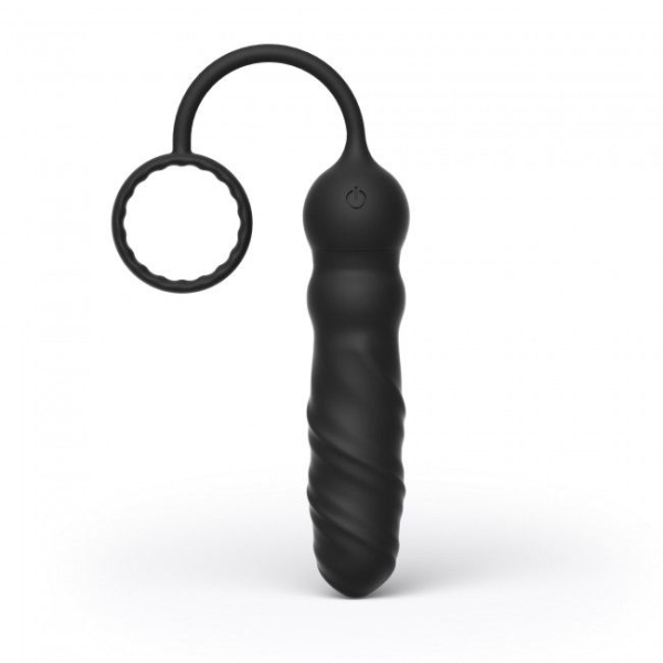 Анальний вібратор Dorcel Deep Seeker з ерекційним кільцем і пультом ДК - фото