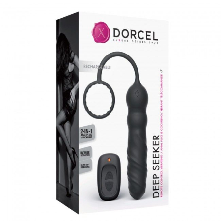Анальний вібратор Dorcel Deep Seeker з ерекційним кільцем і пультом ДК №5